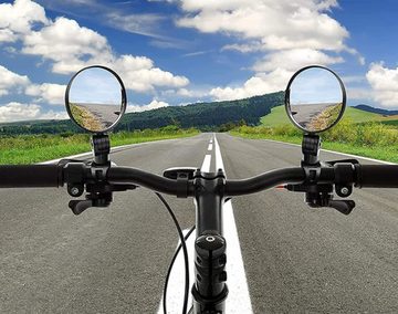 HYTIREBY Fahrradspiegel Fahrradspiegel,360° Drehbar Fahrradspiegel Klappbar, für Lenker 20-38mm, Fahrrad Spiegel für e-bike Rennrad (2 Stück)