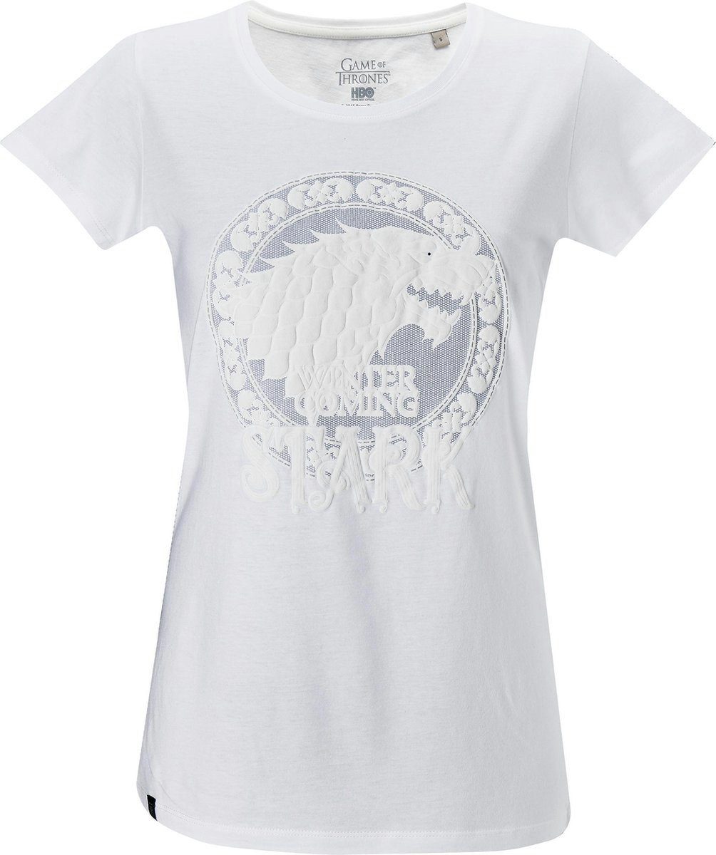 Gozoo T-Shirt (1-tlg) Game of Thrones Damen weiss Baumwolle Freizeit TShirt  Shirt