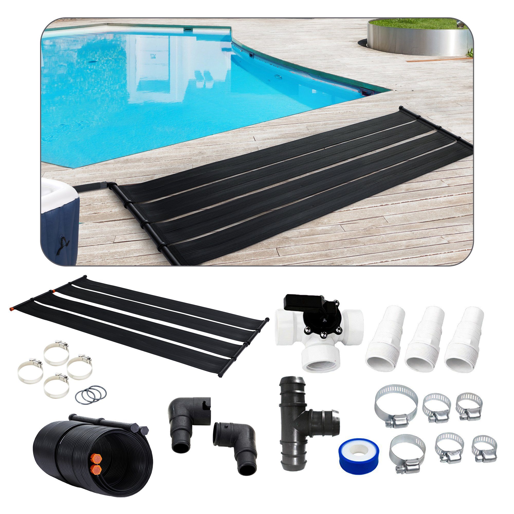 2 x Poolheizung für Pool Solarheizung Schwimmbadheizung Solarkollektor Intex 
