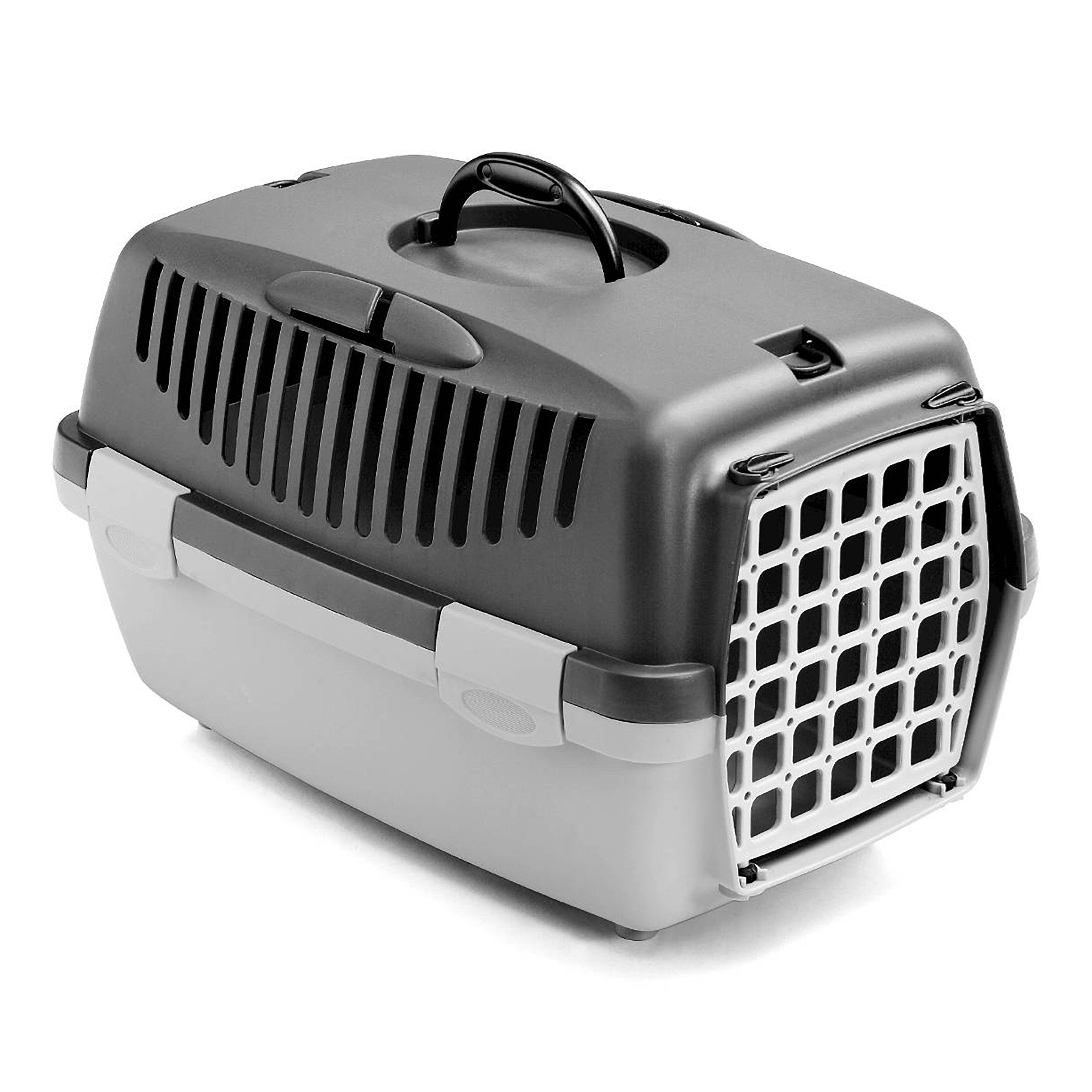 Stefanplast Tiertransportbox Gulliver in grau bis 6,50 kg, 48 x 32 x 97 cm