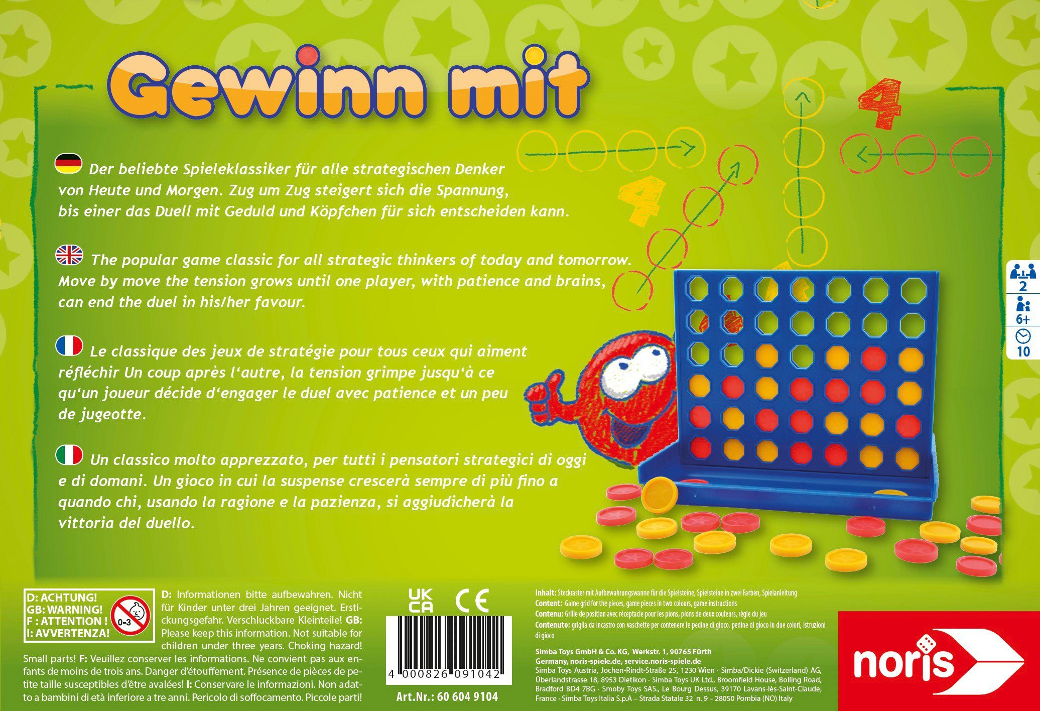 Noris Spiel Gewinn mit 4