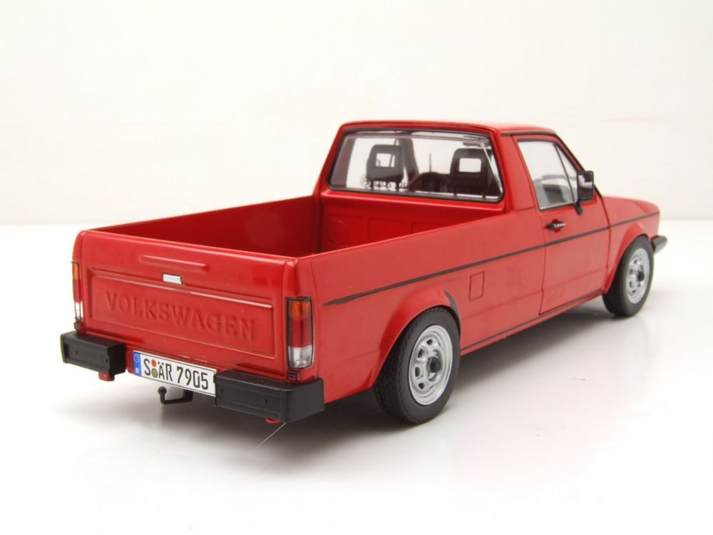 Solido Modellauto VW Caddy Pick Up 1982 rot, Maßstab 1:18