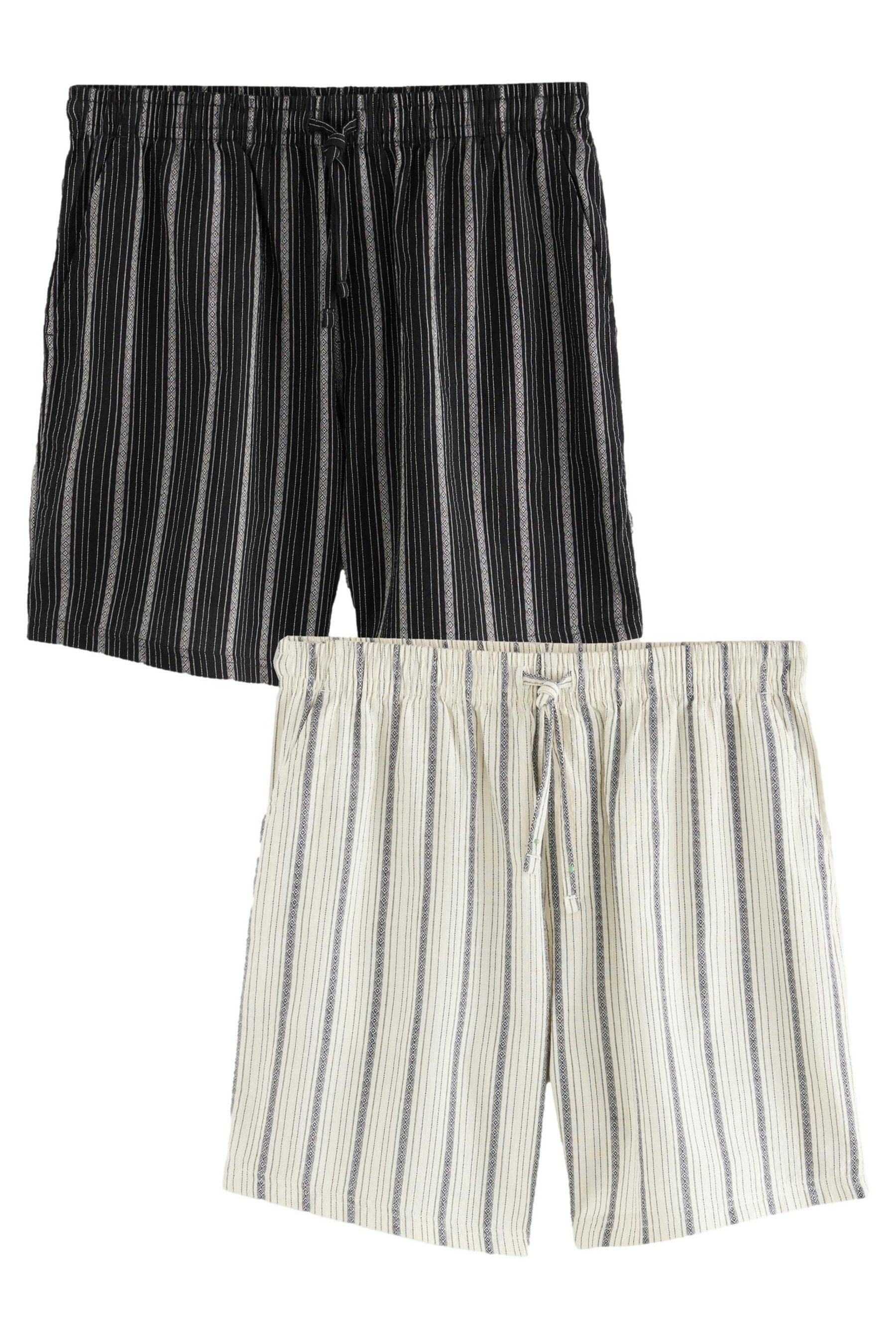 Next Pyjamahose Gestreifte Shorts aus Gewebe, günstig online kaufen