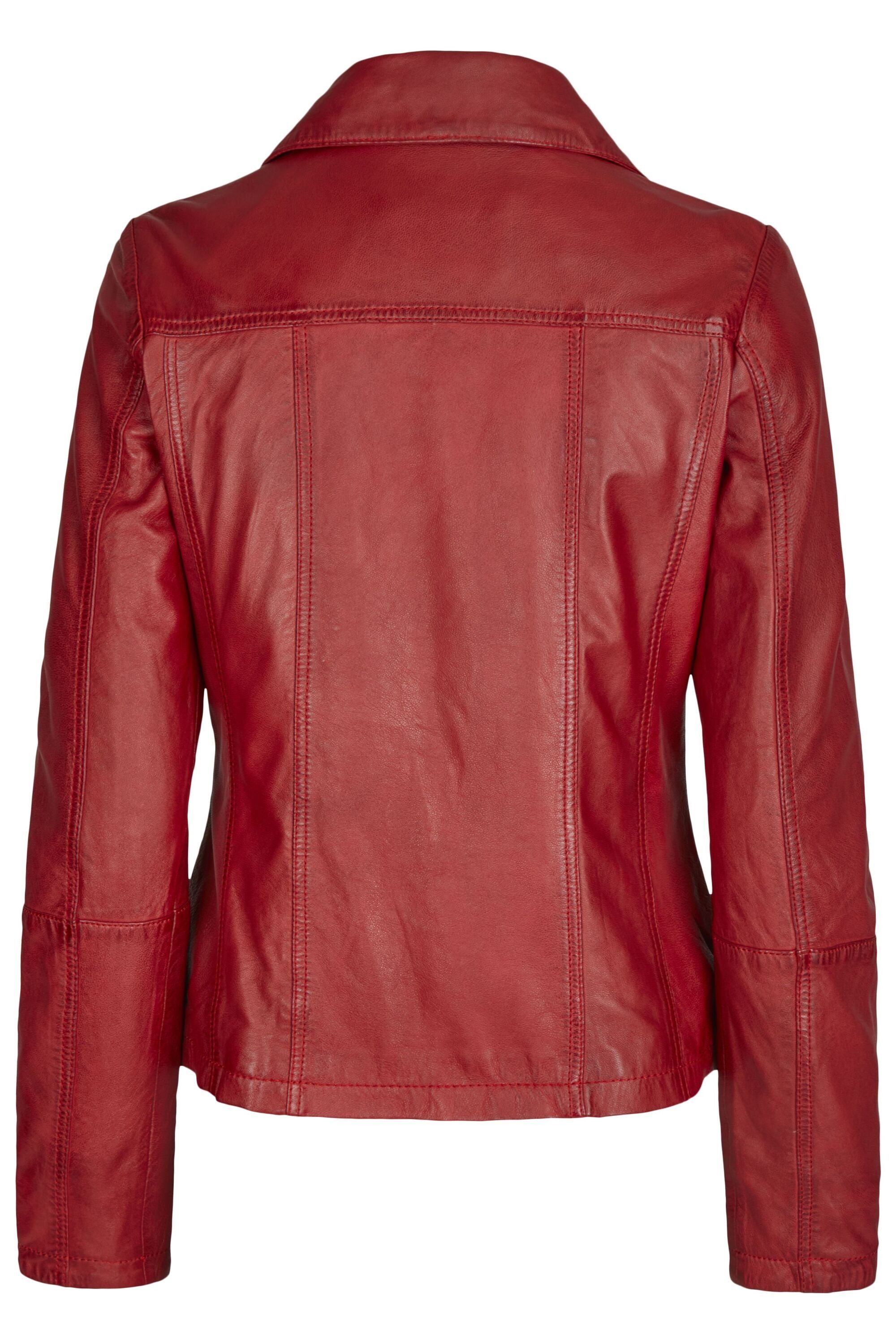 7eleven Lederjacke SEVINCA (1-St) mit Ziernähten