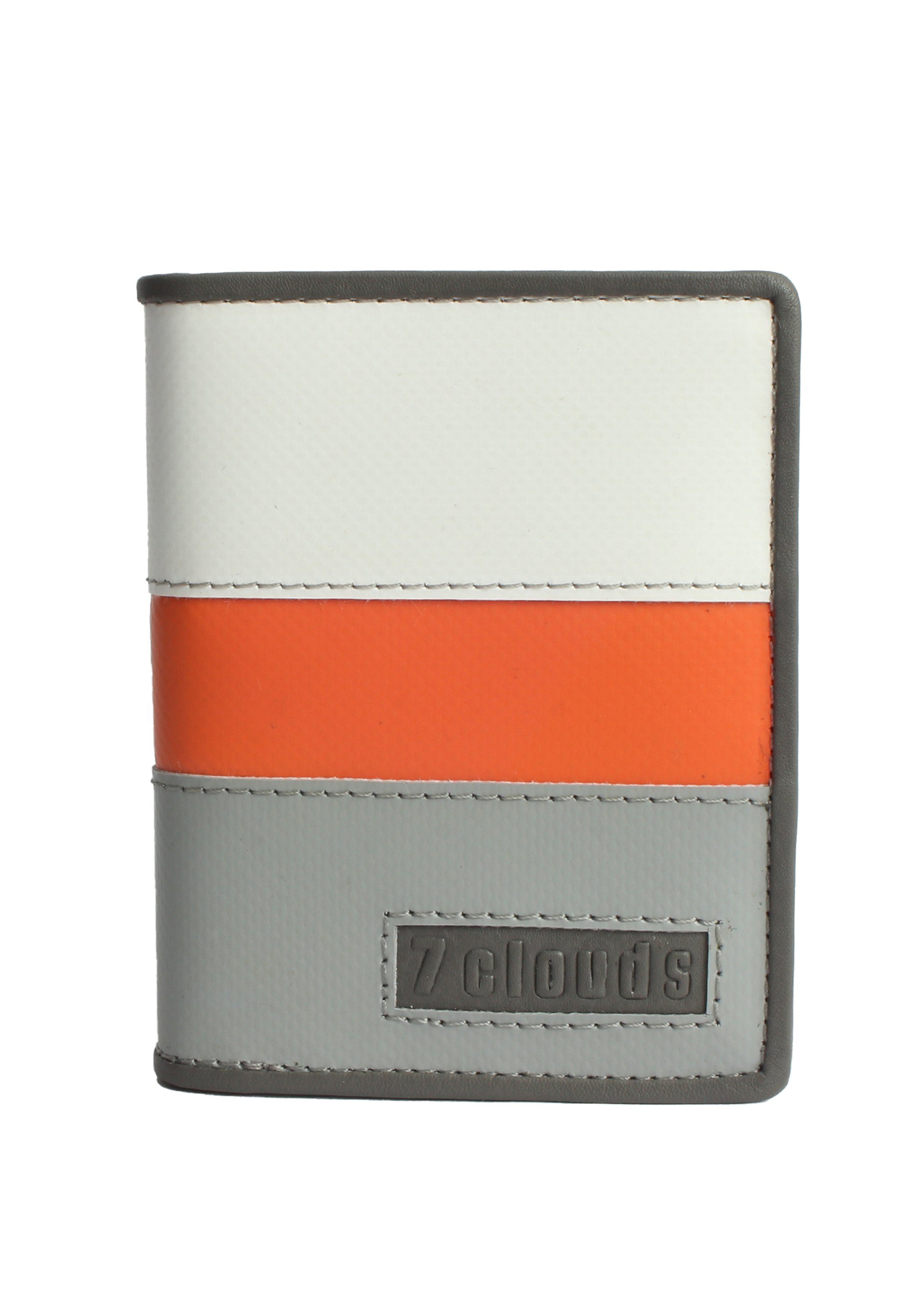 7clouds Geldbörse Keron 7.1, Artikel aus fairer Produktion (amfori BSCI) white-orange-grey