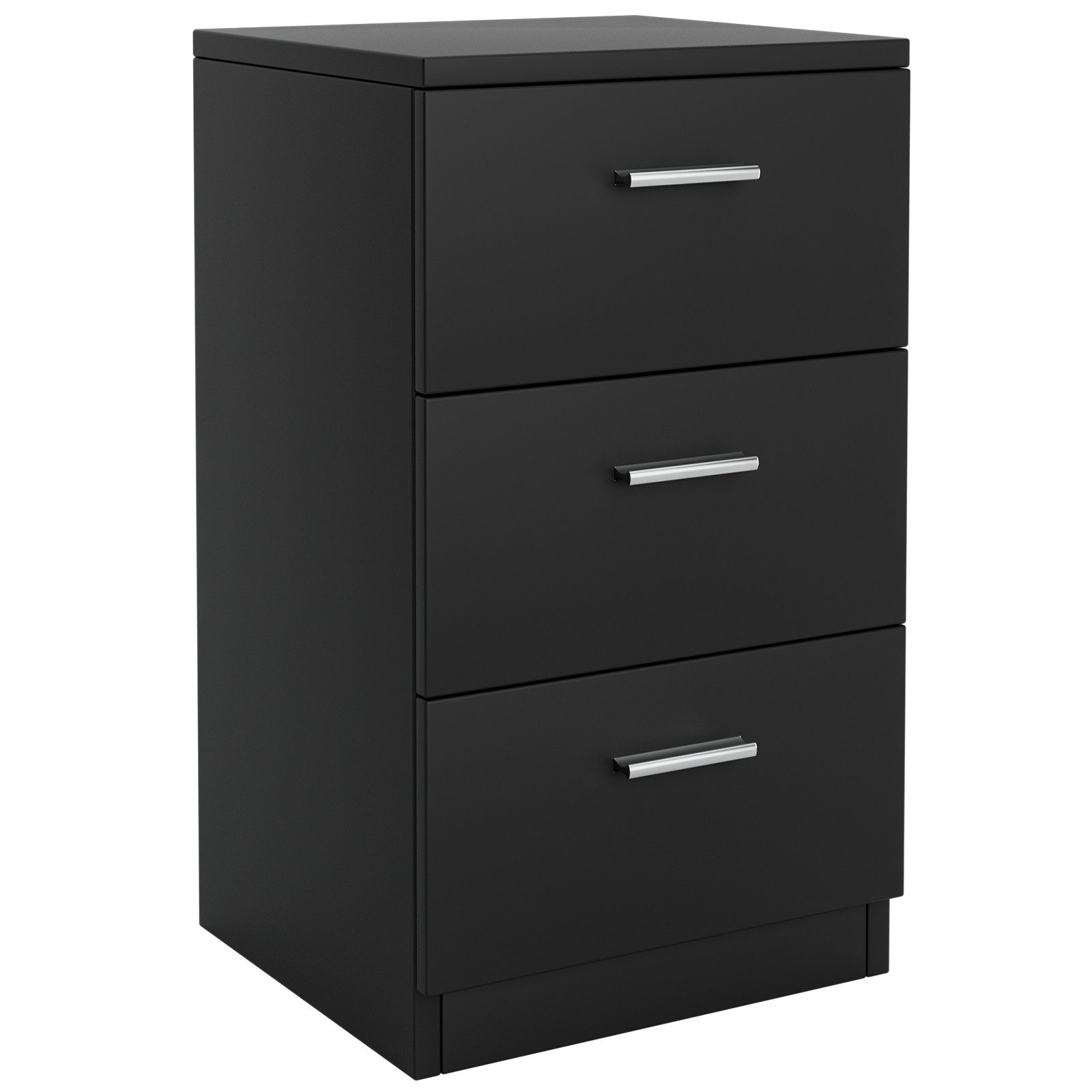 COSTWAY Nachttisch Aktenschrank (1-St), mit 3 Schubladen, Holz, 38x35x66cm