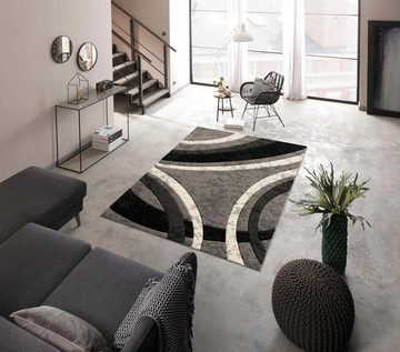 Teppich Jelva, Home affaire, rechteckig, Höhe: 11 mm, Kurzflor, mit handgearbeitetem Konturenschnitt im 3D-Design
