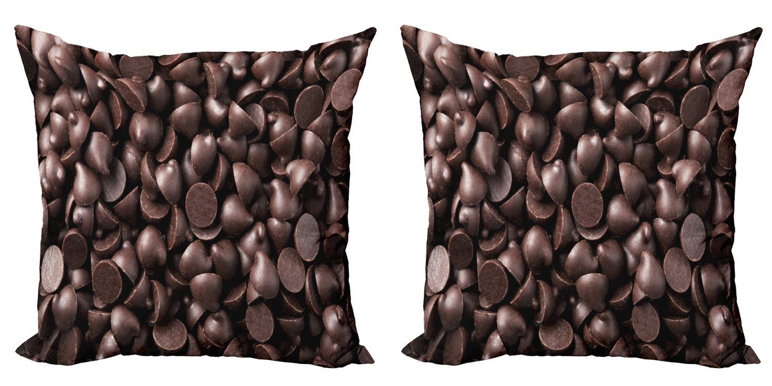 up Doppelseitiger Abakuhaus Accent (2 Dessert Digitaldruck, Kissenbezüge Close Schokolade Modern Foto Stück),