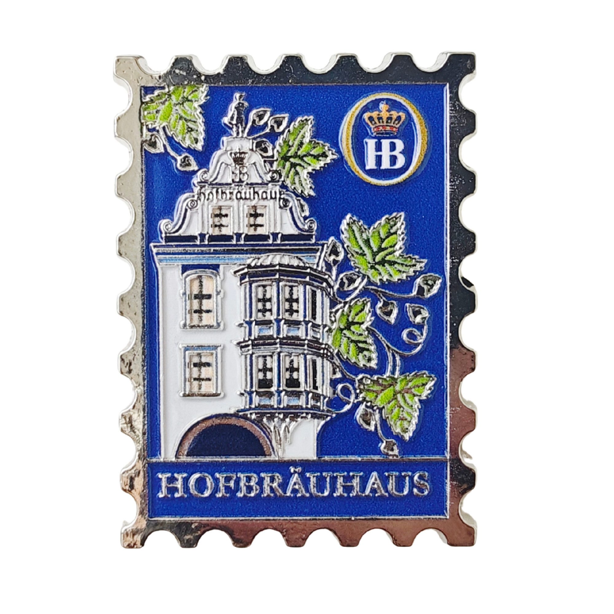 Hofbräuhaus München Anstecknadel Pin „Briefmarke“, Ca. 3,3 x 2,5 cm