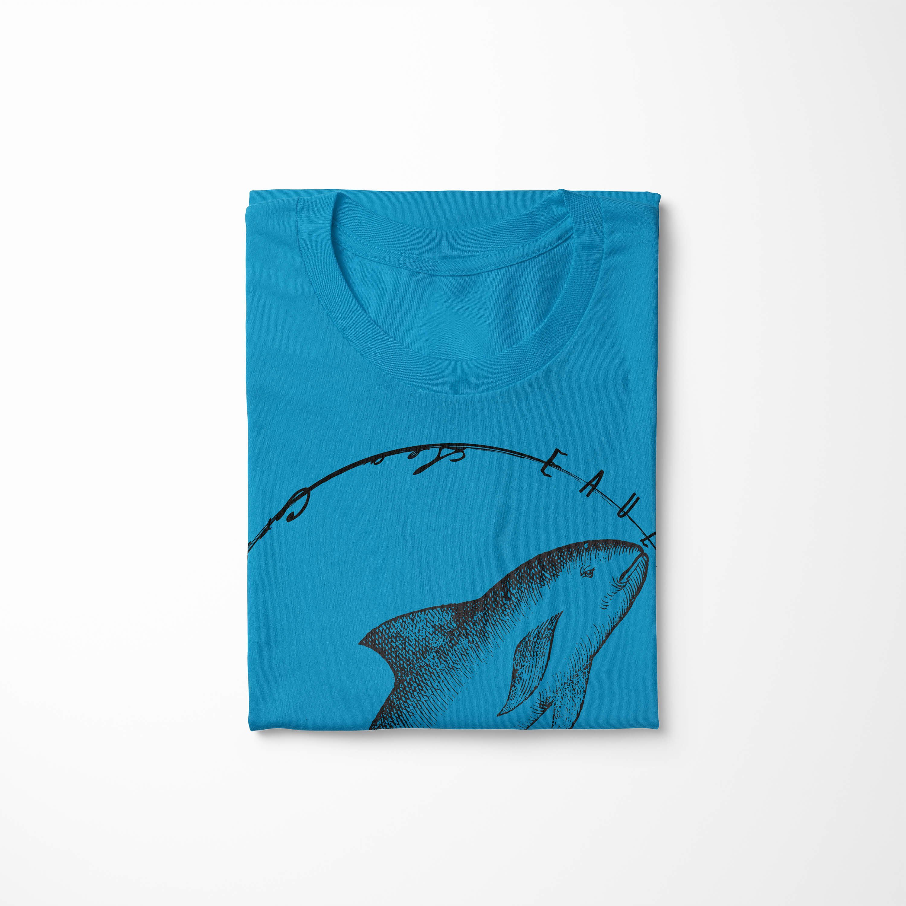 Sinus Art / Schnitt Sea - und Serie: Tiefsee feine Creatures, 060 T-Shirt Fische Sea Struktur T-Shirt Atoll sportlicher