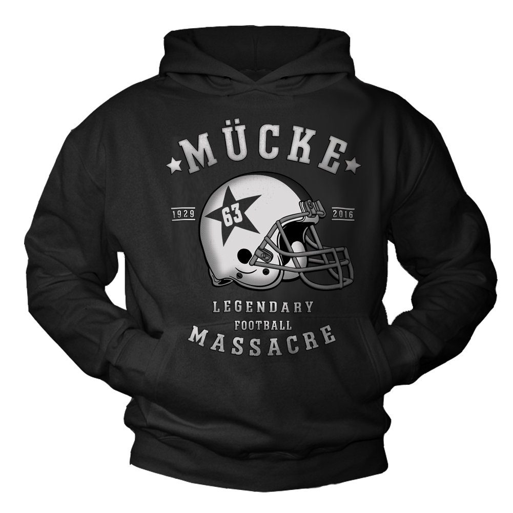 Kapuzenpullover Herren Pullover Mücke 63 American Football Trikot US Sweatshirt Kapuze