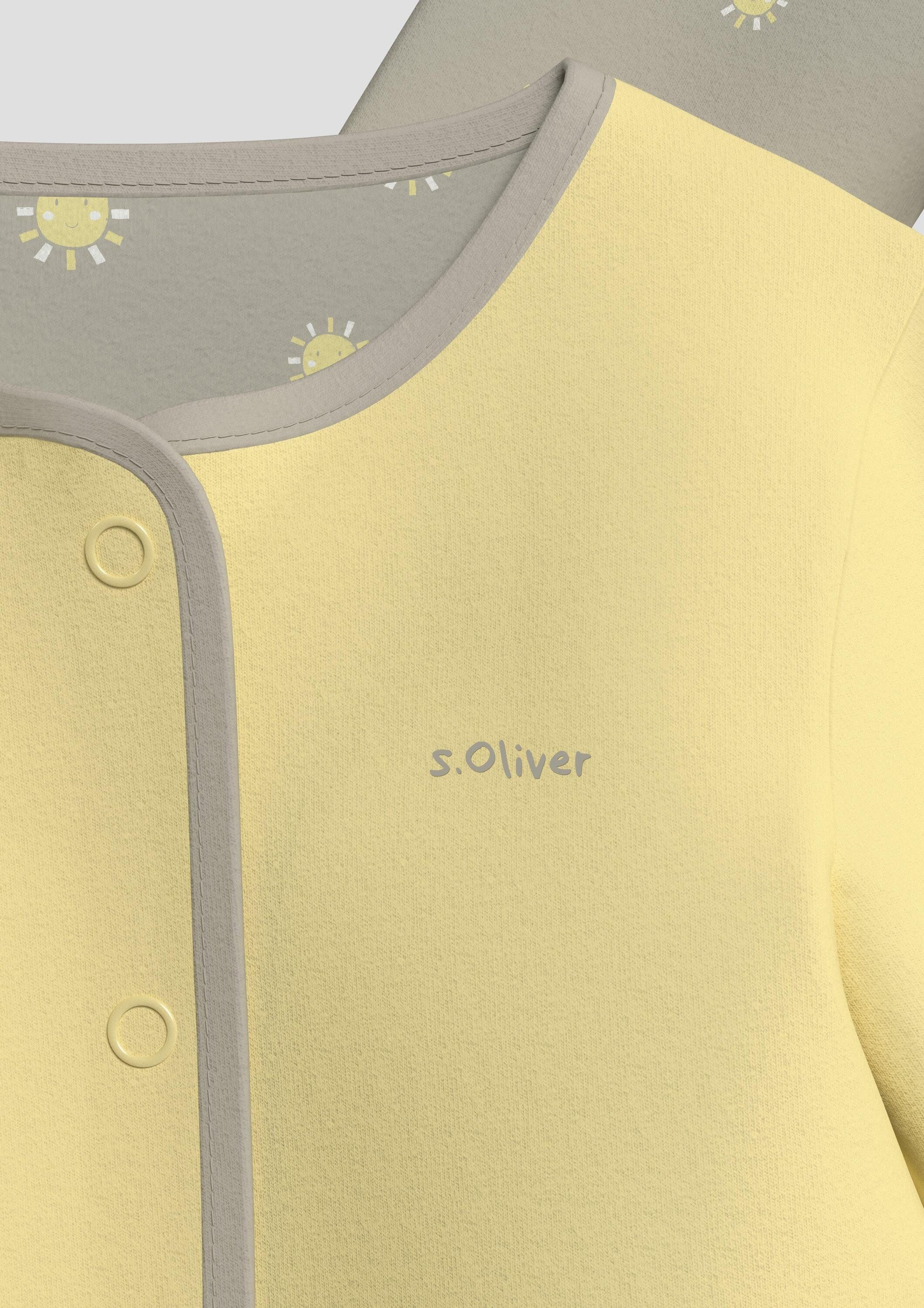 s.Oliver Sweatjacke Sweatshirt Jacke Unisex Wende-Jacke aus Jersey mit All-over-Print