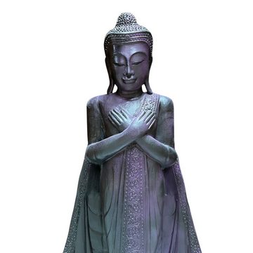 Asien LifeStyle Buddhafigur Wochentags Buddha Statue 'Freitag' 143cm Holz Figur Thailand groß