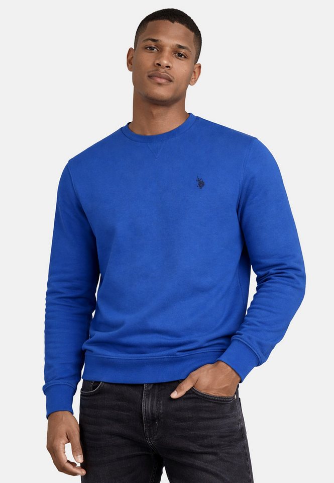 U.S. Polo Assn. Sweatshirt USGennet – Herren Pullover mit Rundhalsausschnitt Klassischer Rundhals, dezente Logo-Stickerei, bequeme Passform