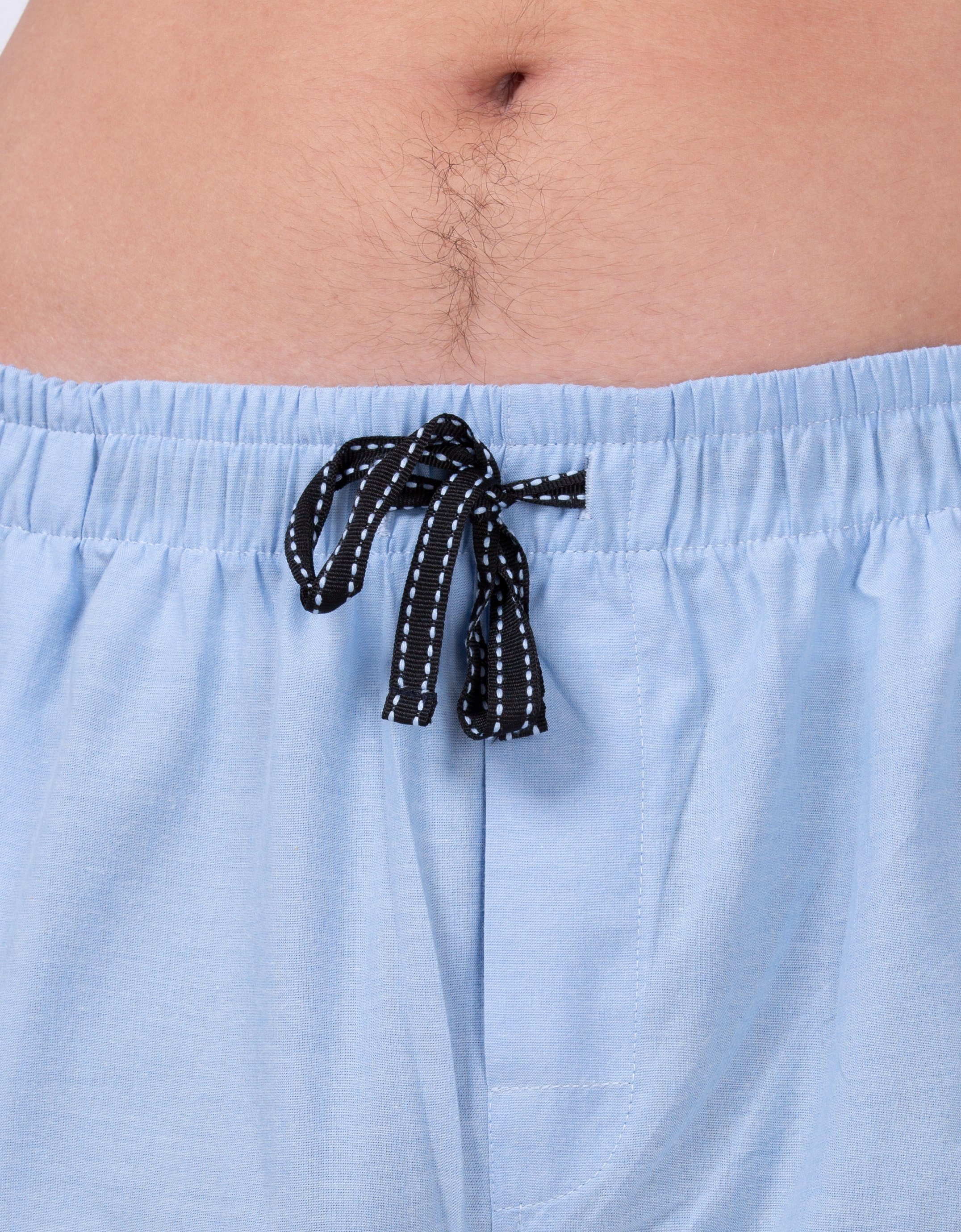 Moonline Schlafhose (2-tlg) Herren Webhose kurz als Freizeithose und Loungehose – Bild 5 von 5