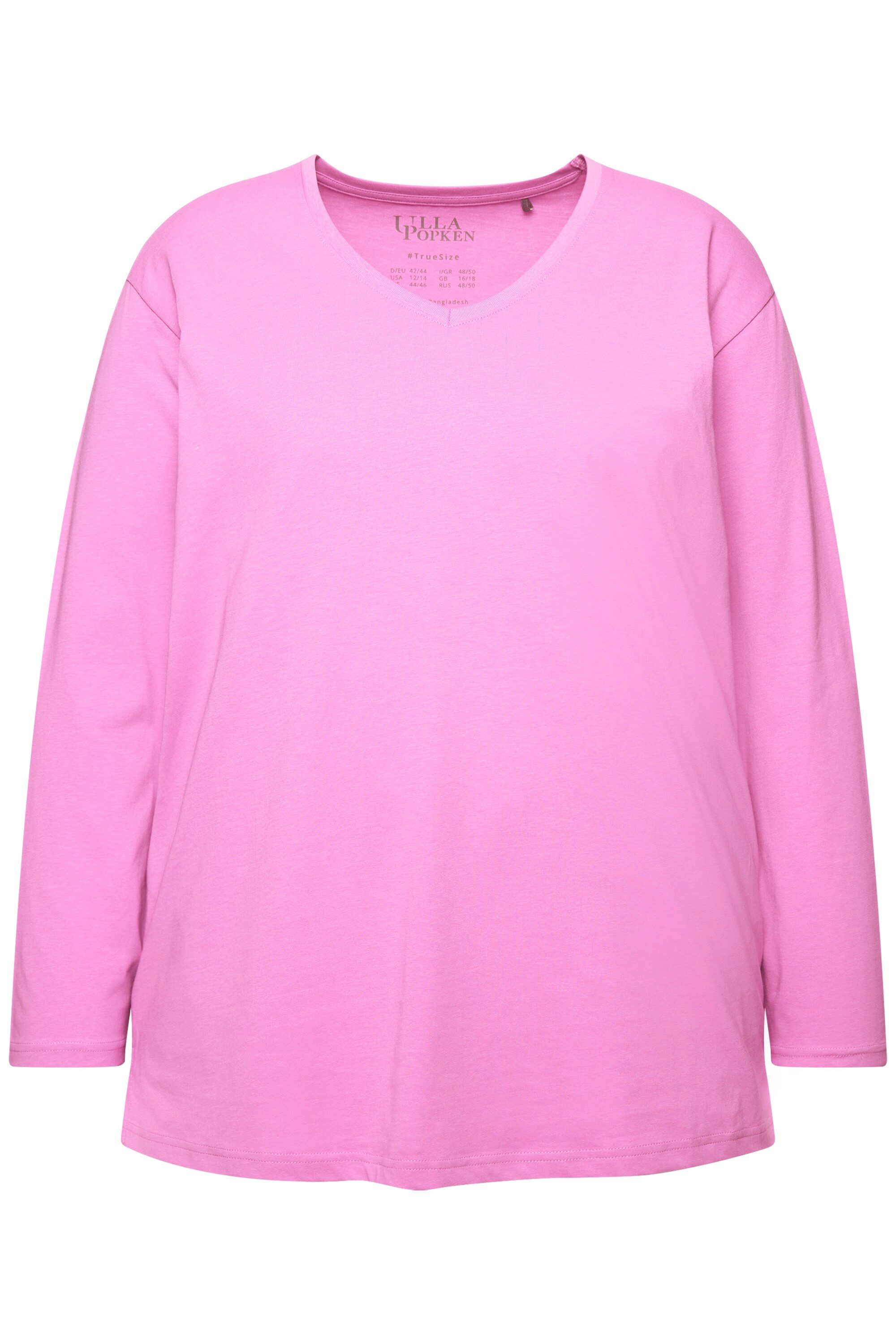 Ulla Popken T-Shirt Shirt V-Ausschnitt Relaxed günstig online kaufen