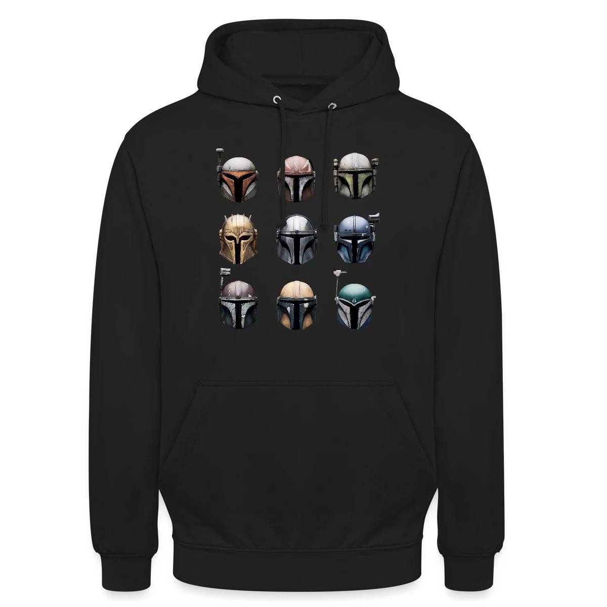 Hoodie Star Wars: Mandalorian Mandalorianische Helme Unisex Hoodie