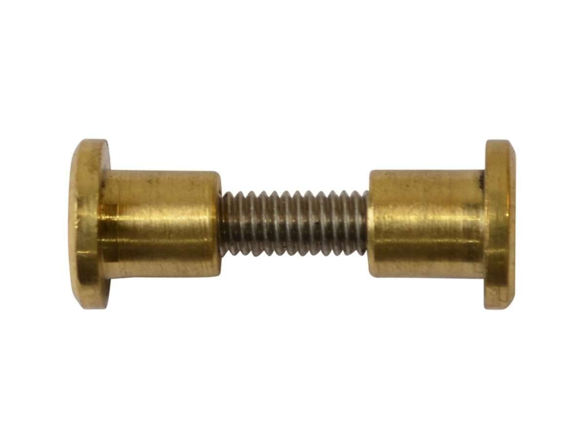 Kai Wiechmann Schraube Ersatzteile Teakmöbel Hülsenschraube 42 mm als Qualitätsschraube, (1 St), 3-tlg. Messing-Edelstahl-Schraube für Gartenmöbel