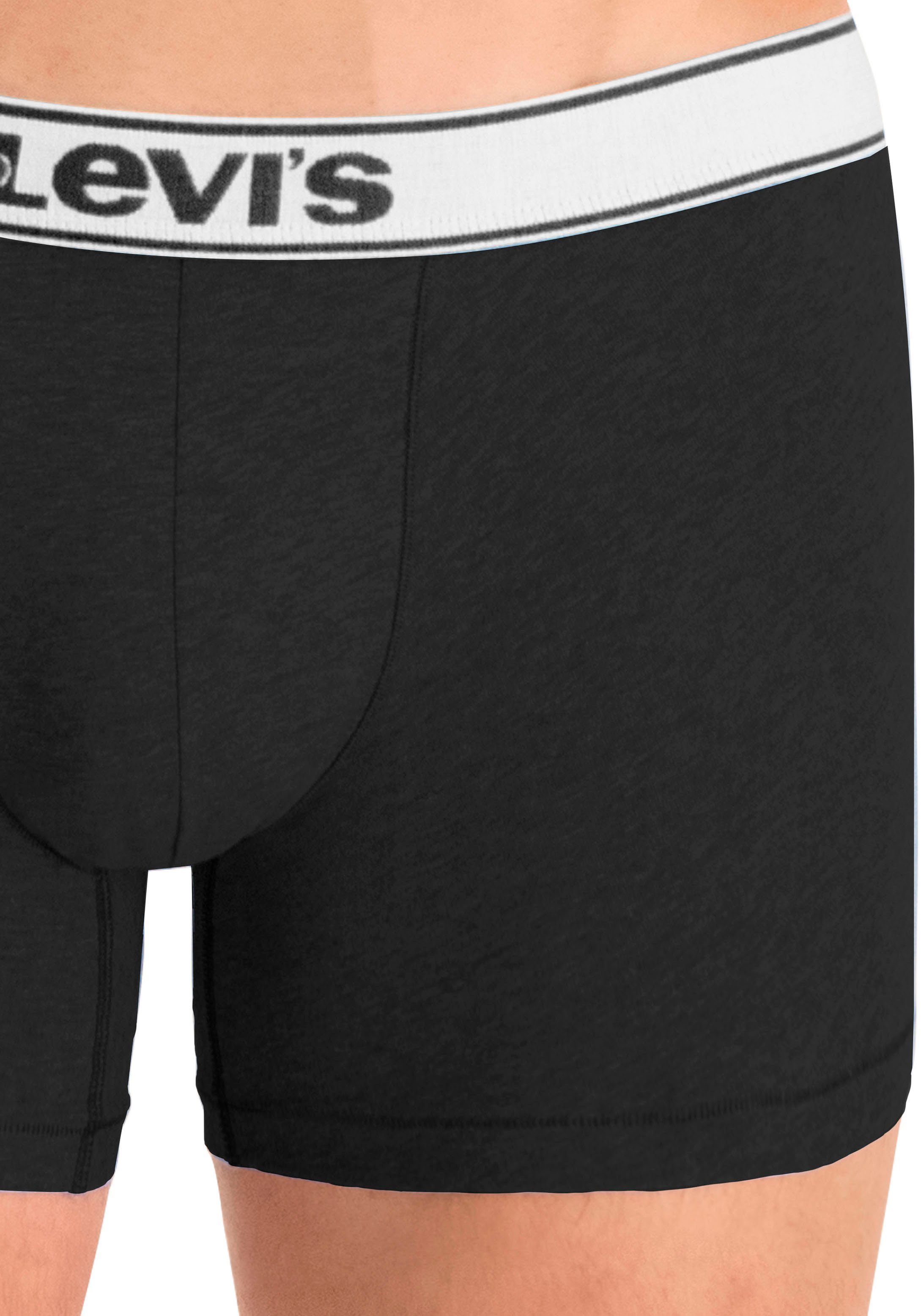 Levi's® Boxershorts LEVIS MEN VNTG HTR BOXER BRIEF ORG CO 2P (2er Pack) mit breitem Logobund