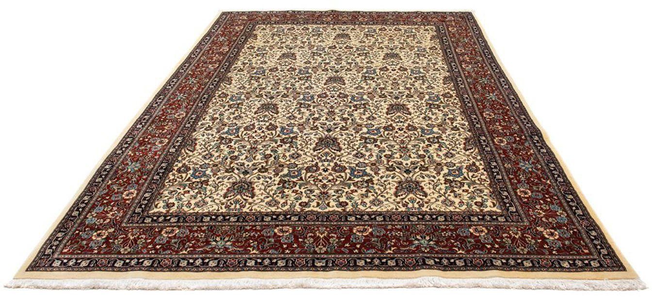 Wollteppich Moud Blumenmuster Beige 293 x 195 cm, morgenland, rechteckig, Höhe: 10 mm, Unikat mit Zertifikat