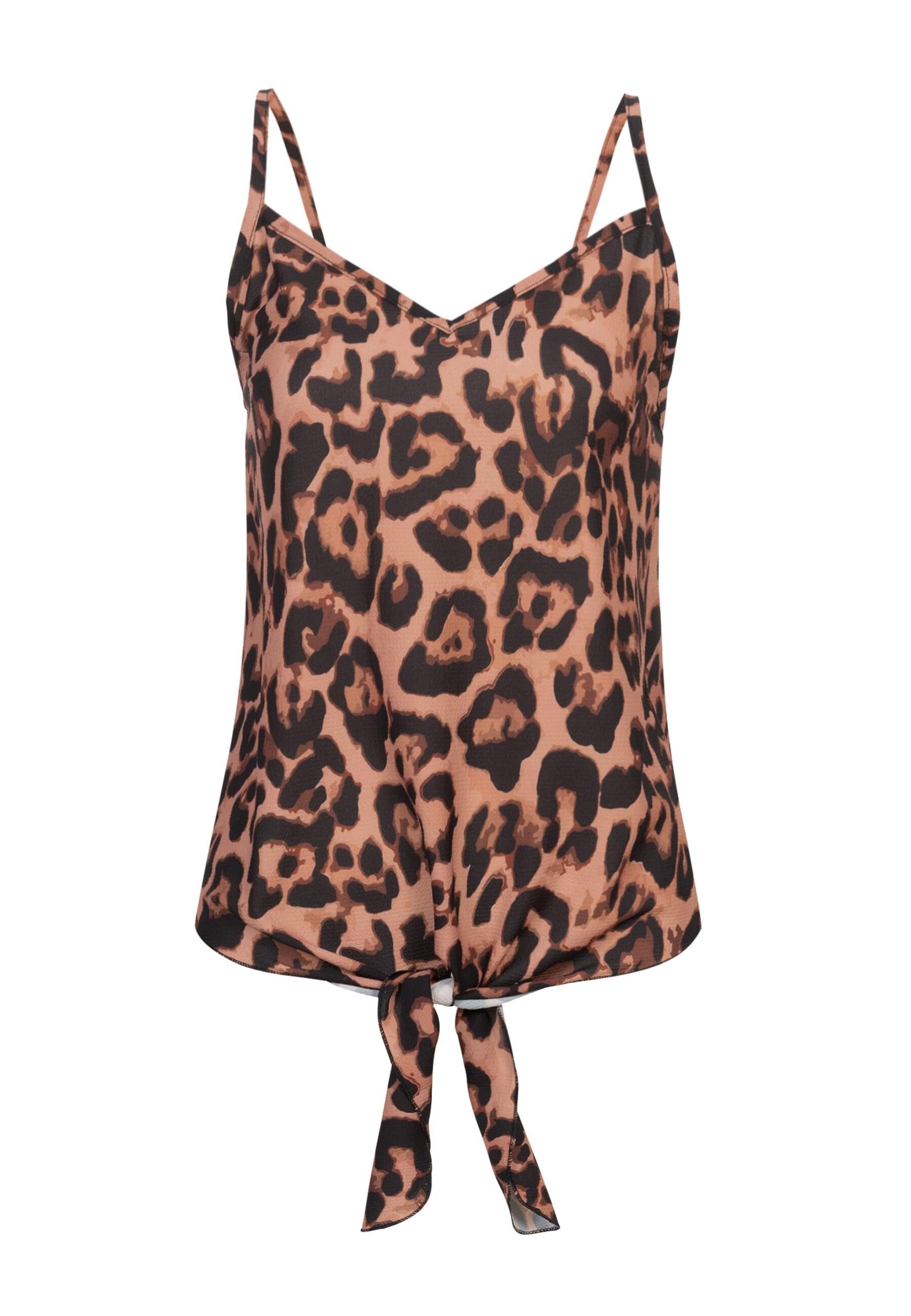 CLOUD 5IVE Muskelshirt CLOUD 5IVE Top with knot detail and leo print (1-tlg günstig online kaufen