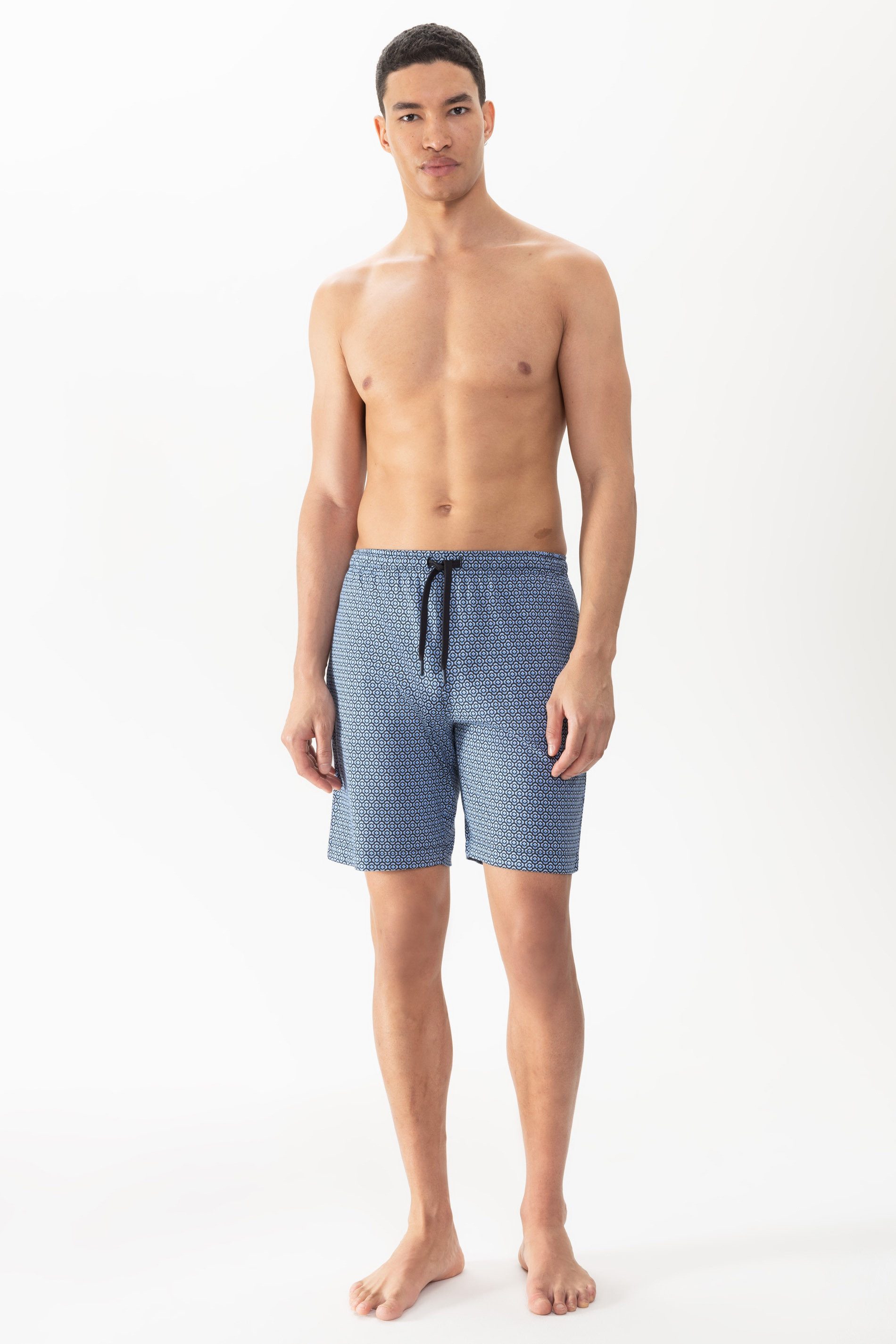 Mey Schlafhose Mey Herren Hose kurz Serie Round Geo mit Print (1-tlg)