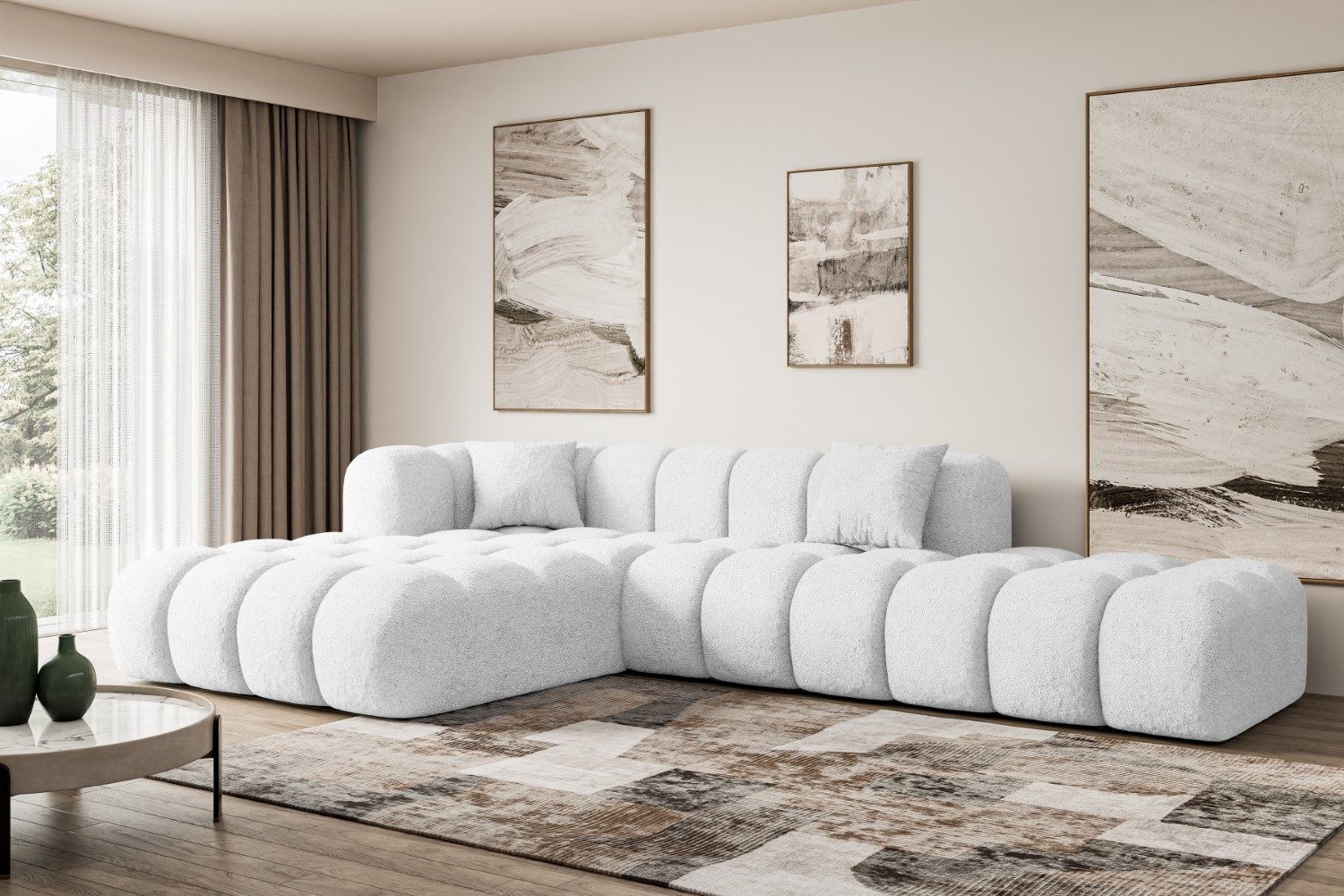 ALTDECOR Ecksofa OLEA-L2, Sofa Praktische Bequeme Funktionsecke Couch L-Form Eckcouch, Corner Sofa U-Form Vielseitige Sofa Wohnlandschaft Wohnzimmer