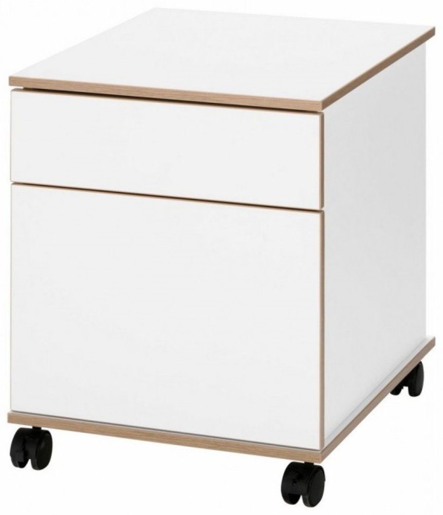 Rollcontainer Rollcontainer Softclose Container Nachtschrank Eiche weiss - (4148)