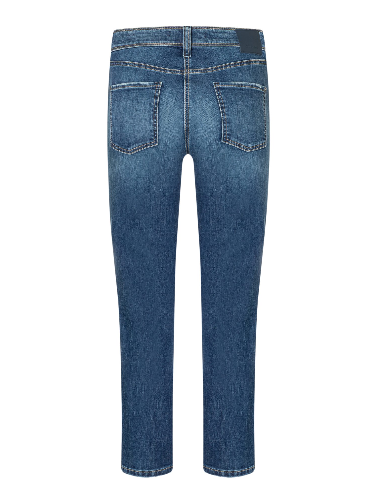 Cambio Stretch-Hose blau, Casual, Baumwolle, Unifarben, Slim Fit, Mittel
