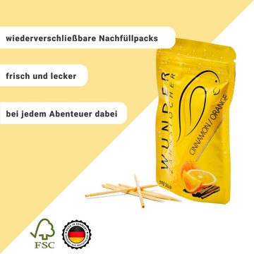 Wunder Zahnstocher Mundpflegecenter Wunder Zahnstocher mit Geschmack - 3er Bundle Zimt Orange