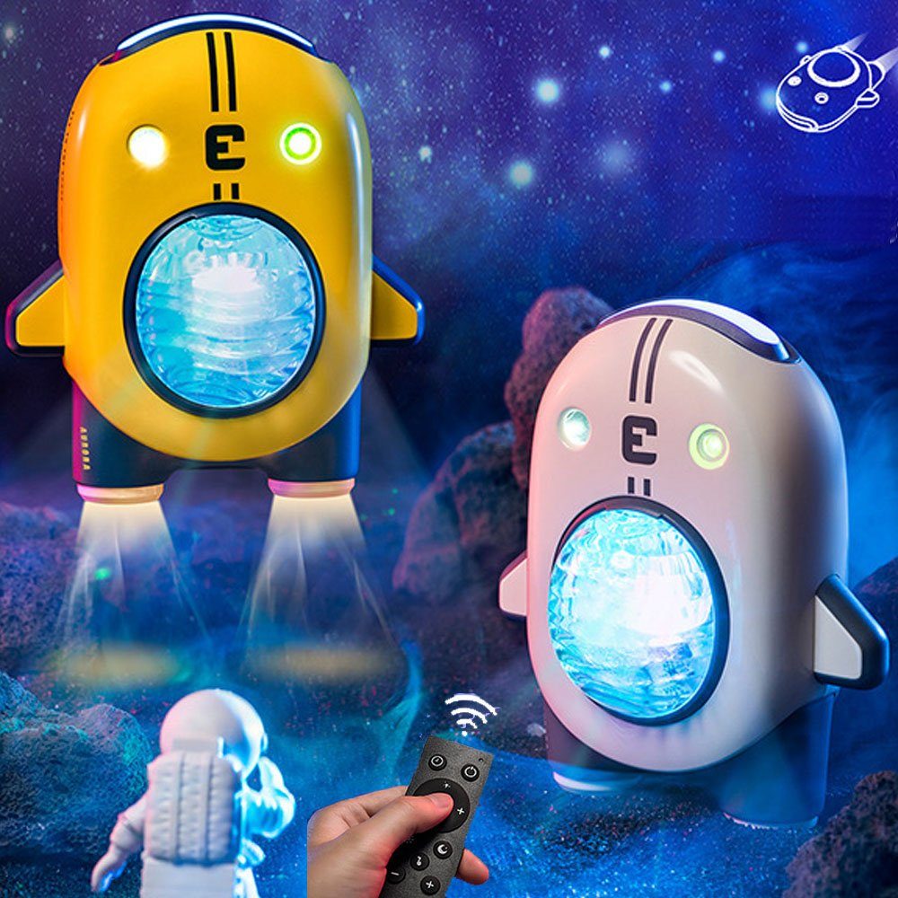 XIIW LED Nachtlicht Spacecraft LED Sternenhimmel Projektor mit Fernbedienung und Musik, Smart Sternenprojektor mit Lautsprecher/Starry Stern/Timer, Aurora-Effekten, Nachtlicht für Kinder Erwachsene Baby, Party Geburtztag,Schlafzimmer Grau