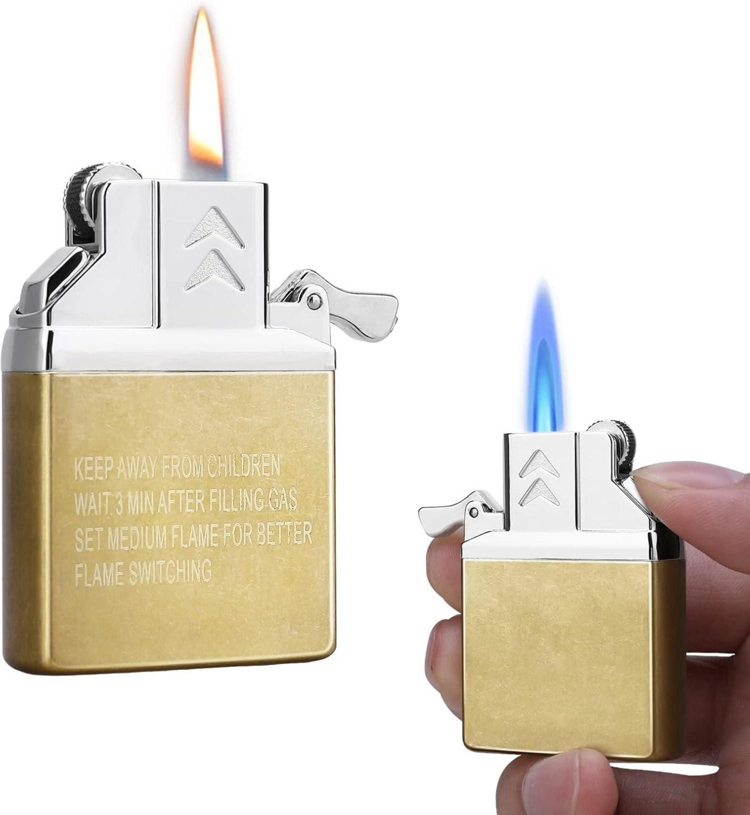 Feuerzeuge Gaseinsatz Feuerzeug Jetflamme Sturmfeuerzeug Vintage Gas Metall