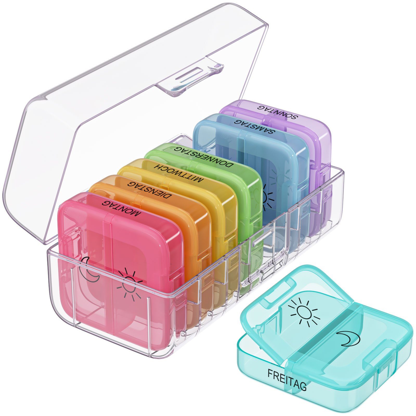 Pillendose Große Tablettenbox für 7 Tage