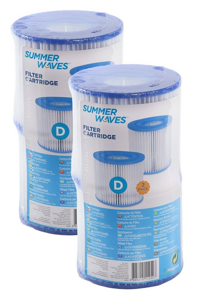 Thumbnail - SummerWaves Pool-Filterkartusche Summer Waves Filterpatrone 4er Pack Größe Typ D
