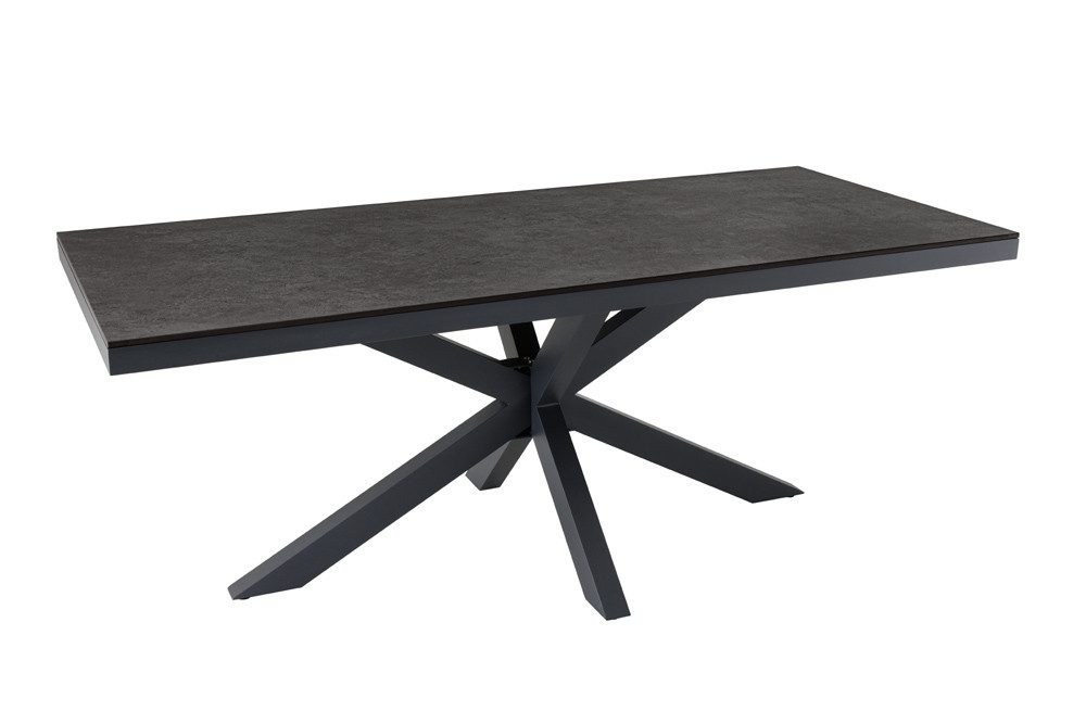riess-ambiente Gartentisch GALAXIE 180cm anthrazit (Einzelartikel, 1-St), Outdoor · Keramik · Aluminium · Terrasse · wetterfest · Modern Design