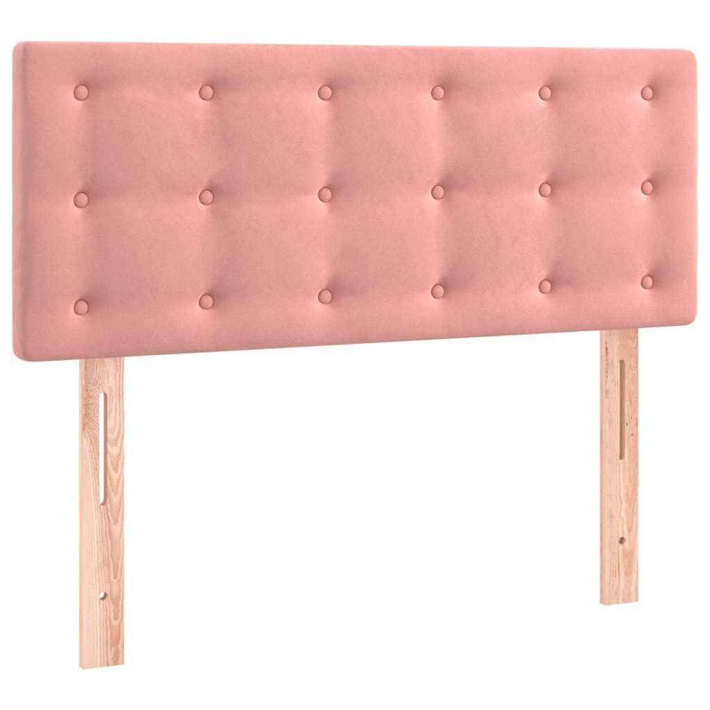 vidaXL Bett Kopfteil Rosa 100x5x78/88 cm Samt (1-tlg)
