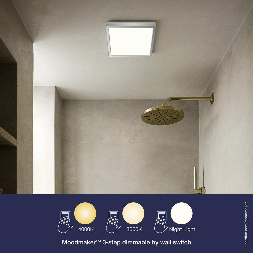 Nordlux Deckenleuchte Nordlux 2015066133 Oja Square 29 LED-Deckenleuchte LED LED 19 W Chrom