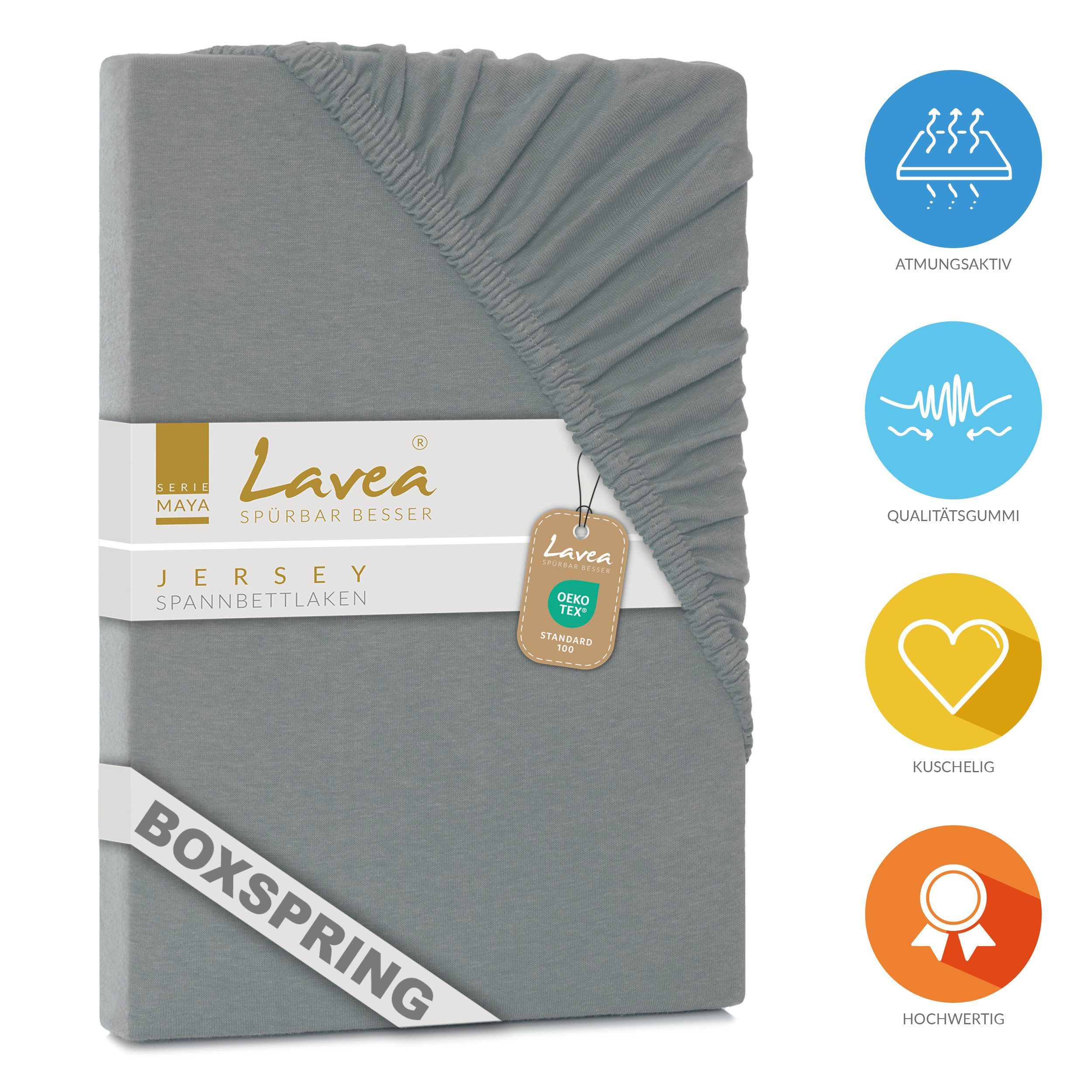 Lavea Spannbettlaken Maya, in Gr. 60x140, 90x200, 120x200, 140x200, 180x200 günstig online kaufen