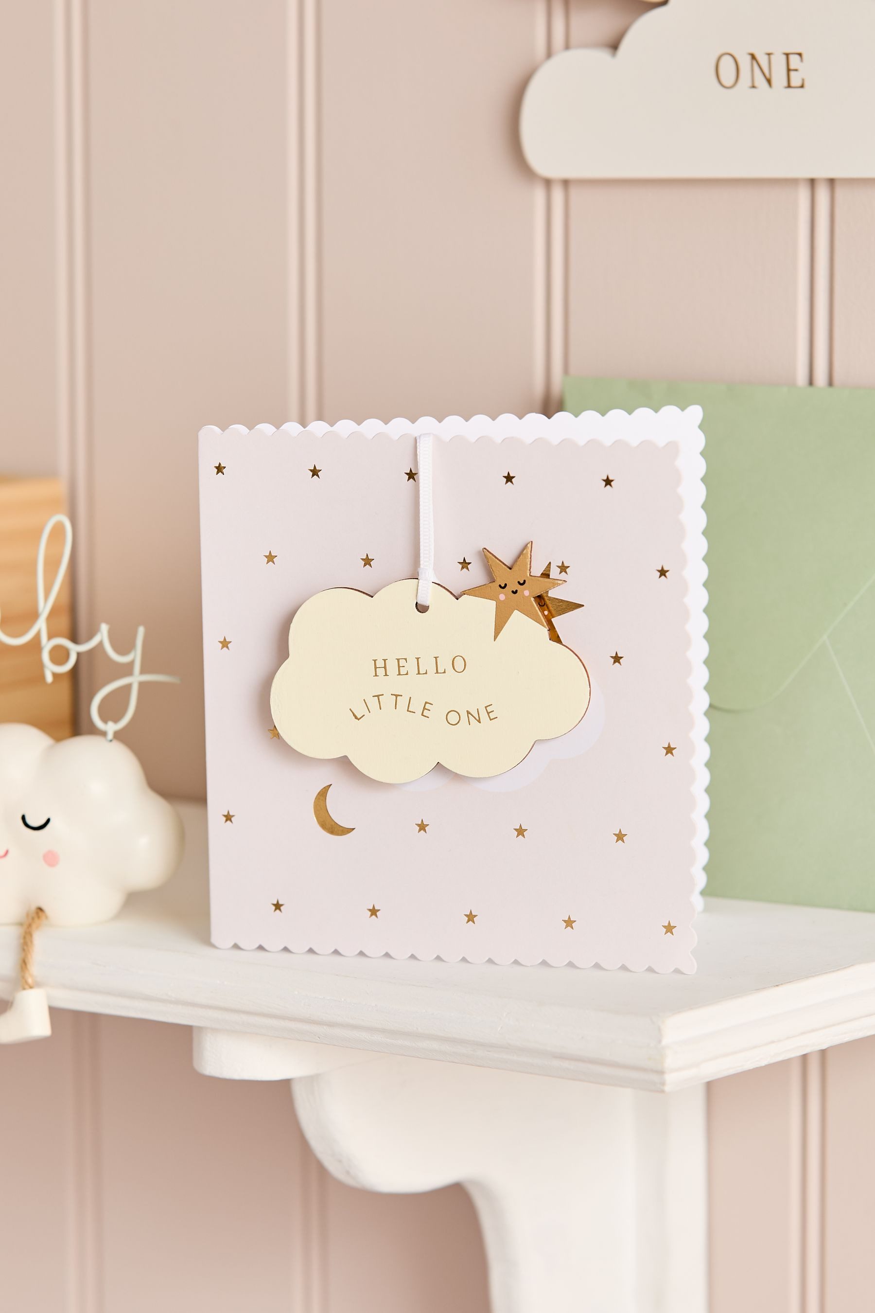 Next Grußkarten Andenkenkarte Baby mit Wolke