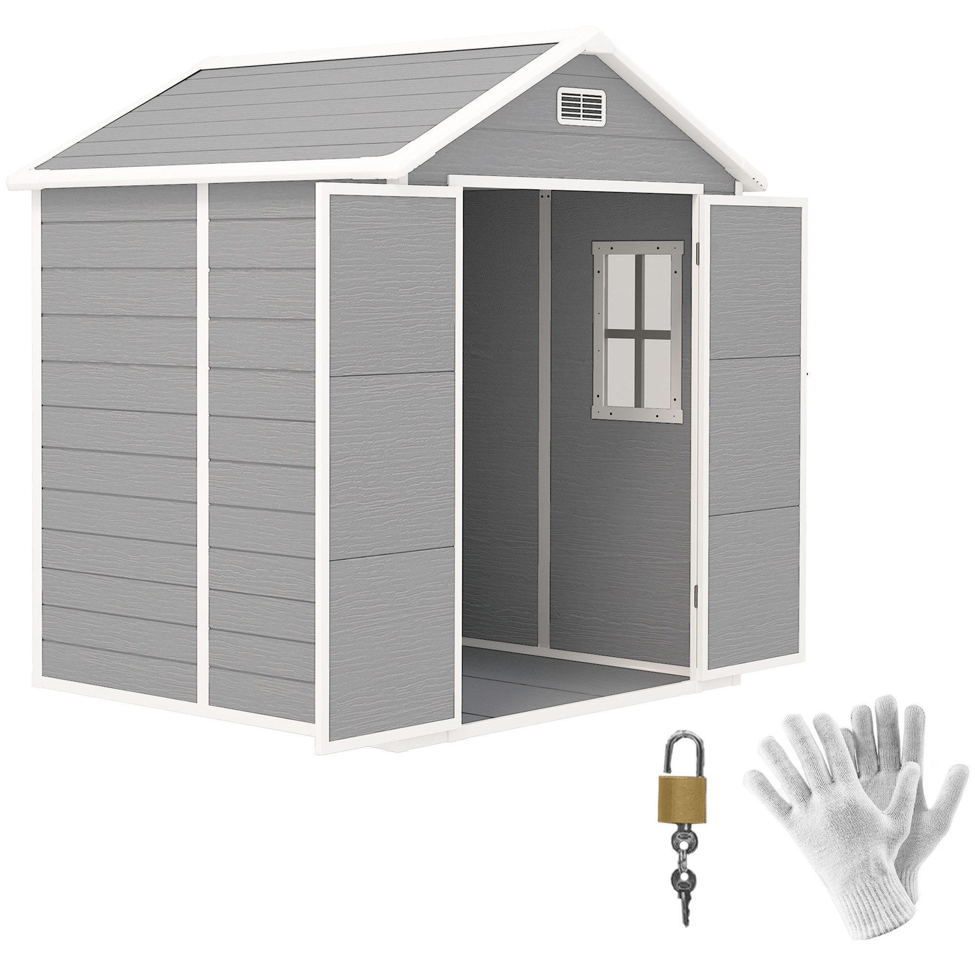 Outsunny Gerätehaus 2,4m², wasserdicht, mit Pultdach, günstig online kaufen