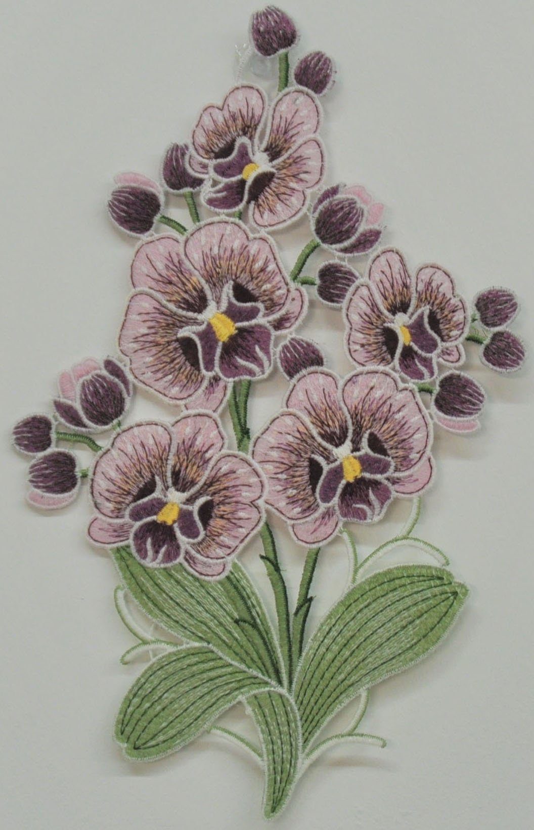Stickereien Plauen Fensterbild Orchidee