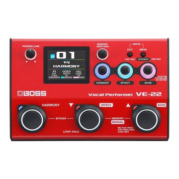 Boss by Roland VE-22 Vocal-Performer Digitales Aufnahmegerät (Multi-Effektgerät für Gesang)