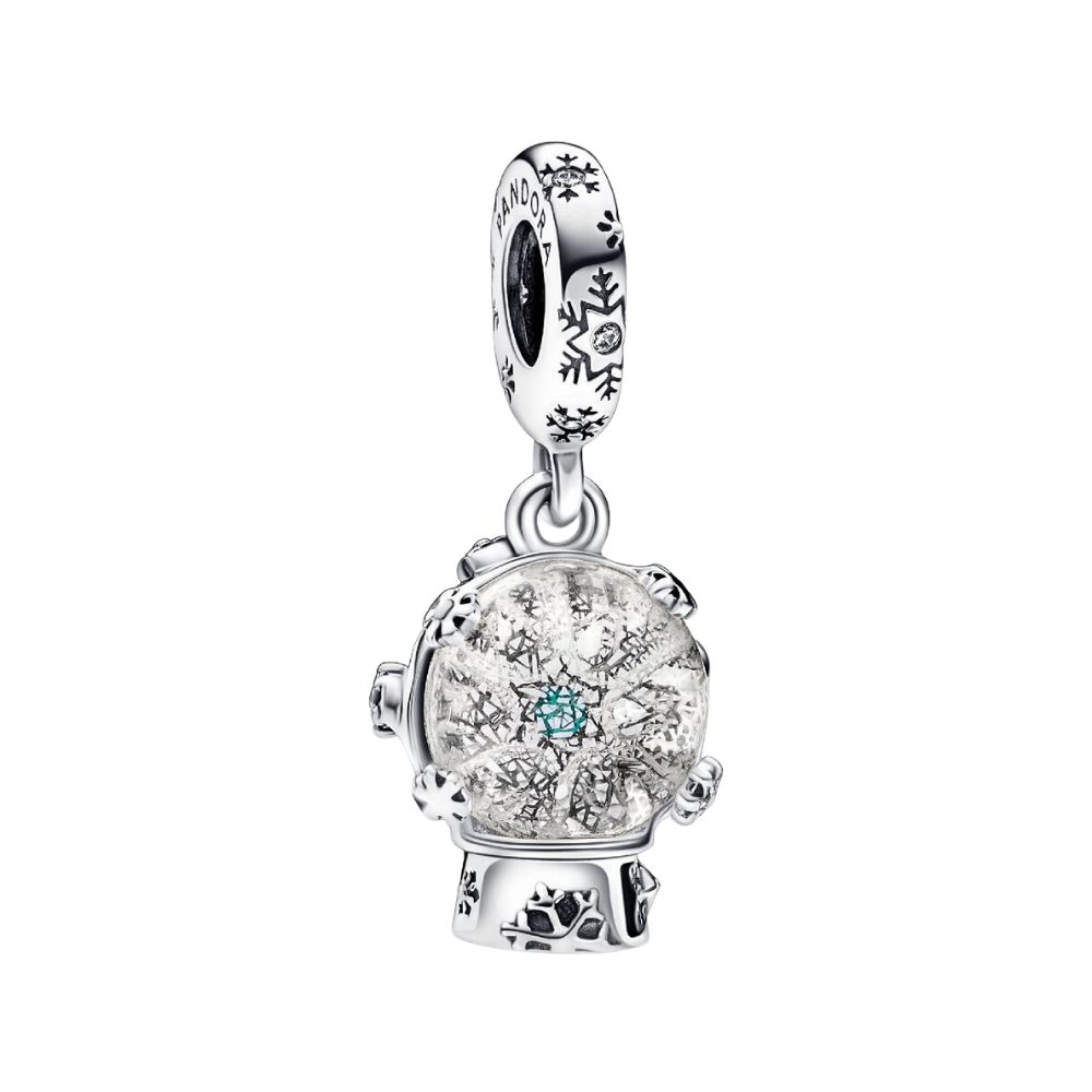 Pandora Charm-Einhänger 792369C01*, Weihnachten, Schneekugel, Schneeflocke