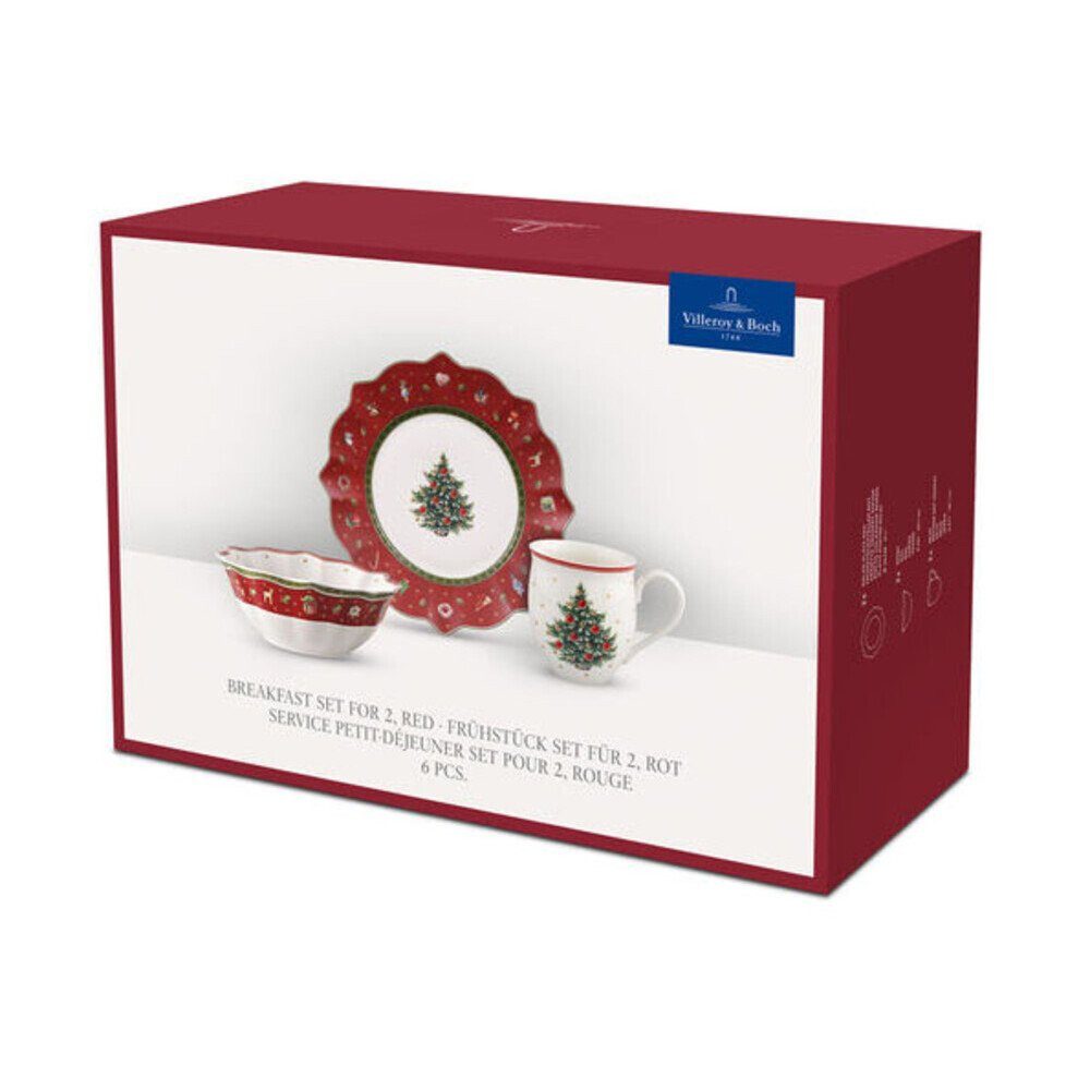 Villeroy & Boch Geschirr-Set Frühstücksset 6-tlg. Toy's Delight, Premium Porcelain, Frühstücksset, Geschirrset, für 2 Personen