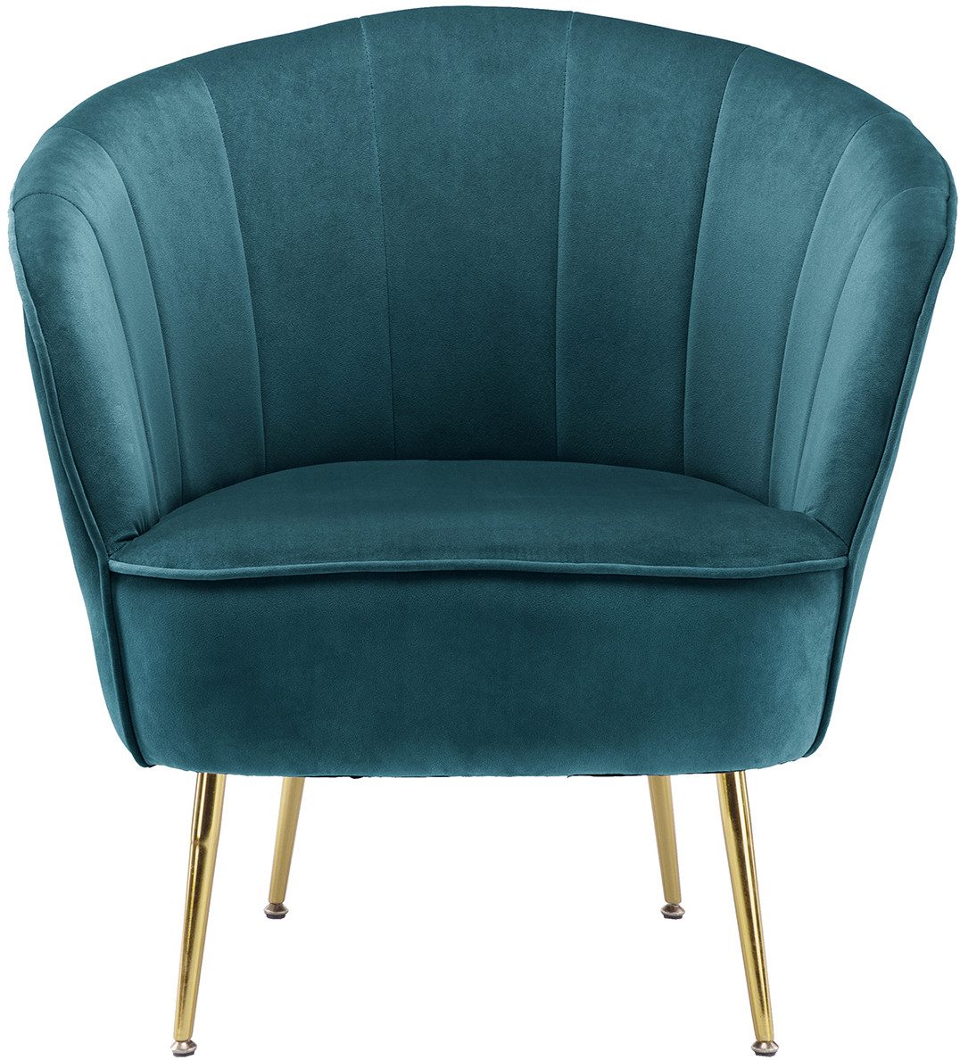 Kayoom Sessel Loulan 125, gemütlicher Cocktail-Sessel, edler Samtbezug (1-St), Cocktail-Sessel, Rückenlehne mit Ziernaht, Metallbeine in Gold
