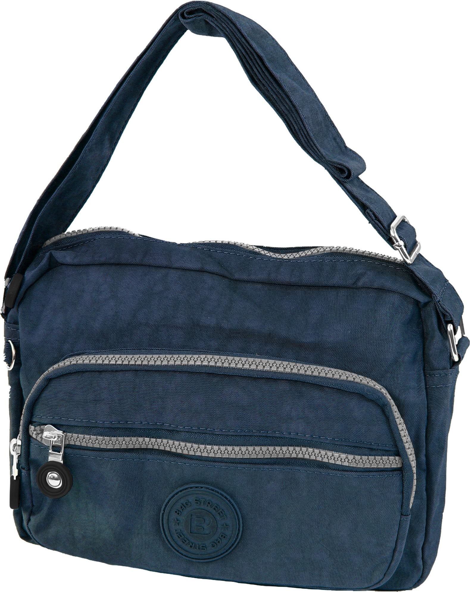 BAG STREET Umhängetasche OTJ227X Bag Street leichte Umhängetasche Nylon (Umhängetasche), Umhängetasche Nylon, blau ca. 22cm x ca. 15cm