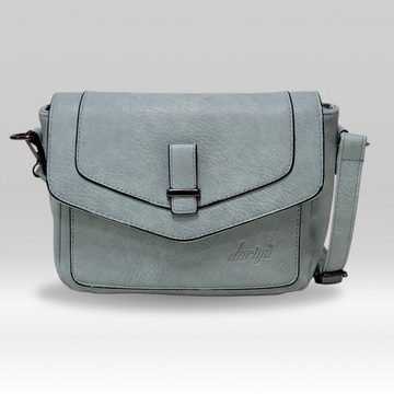 dariya Handtasche kleine Damen Umhängetasche, Casual Satteltasche, Farbe hellblau