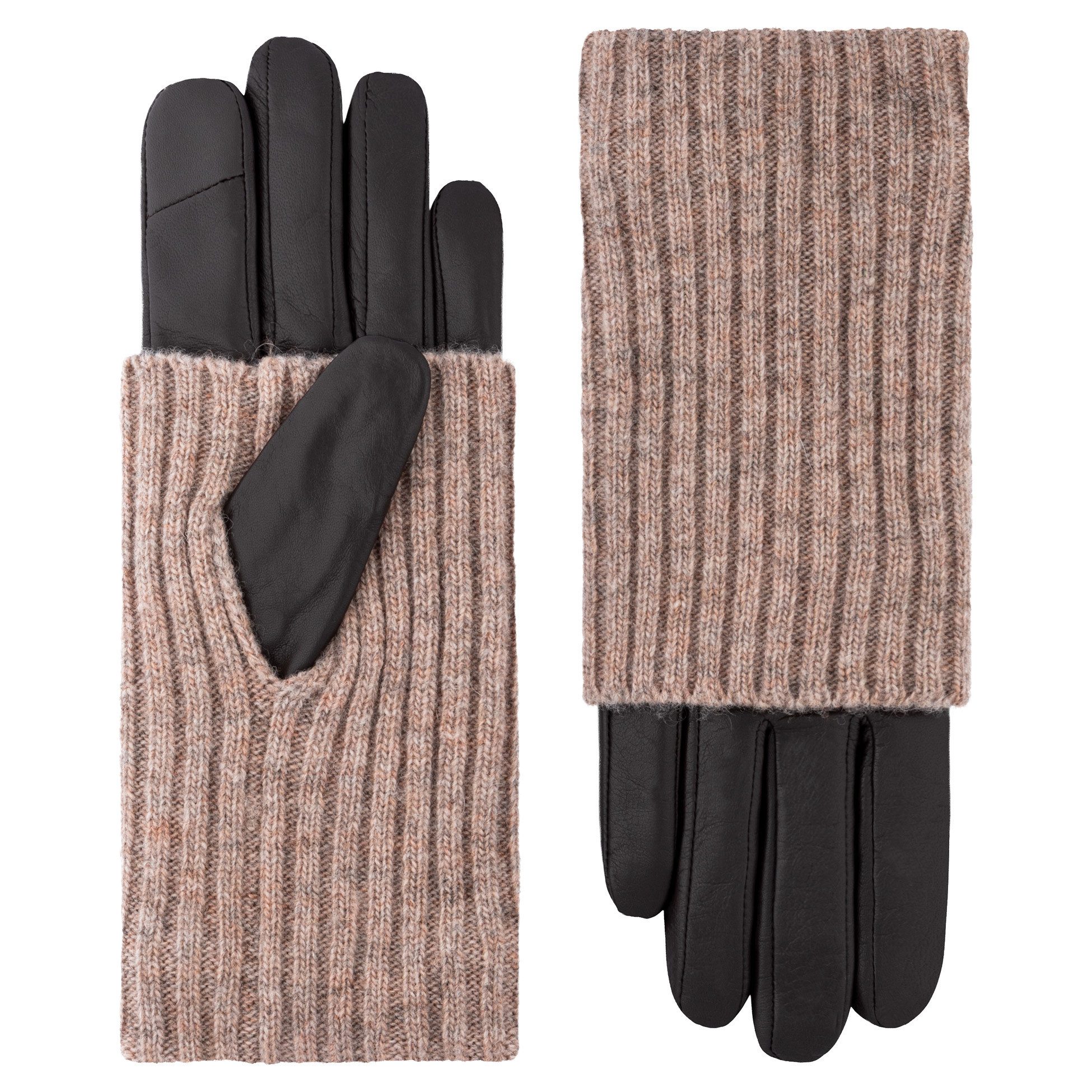 Roeckl Lederhandschuhe KINGSTON Lederhandschuhe mit Strickstulpe