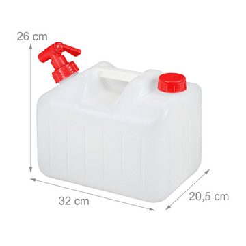 relaxdays Kanister Wasserkanister mit Hahn, 10 Liter