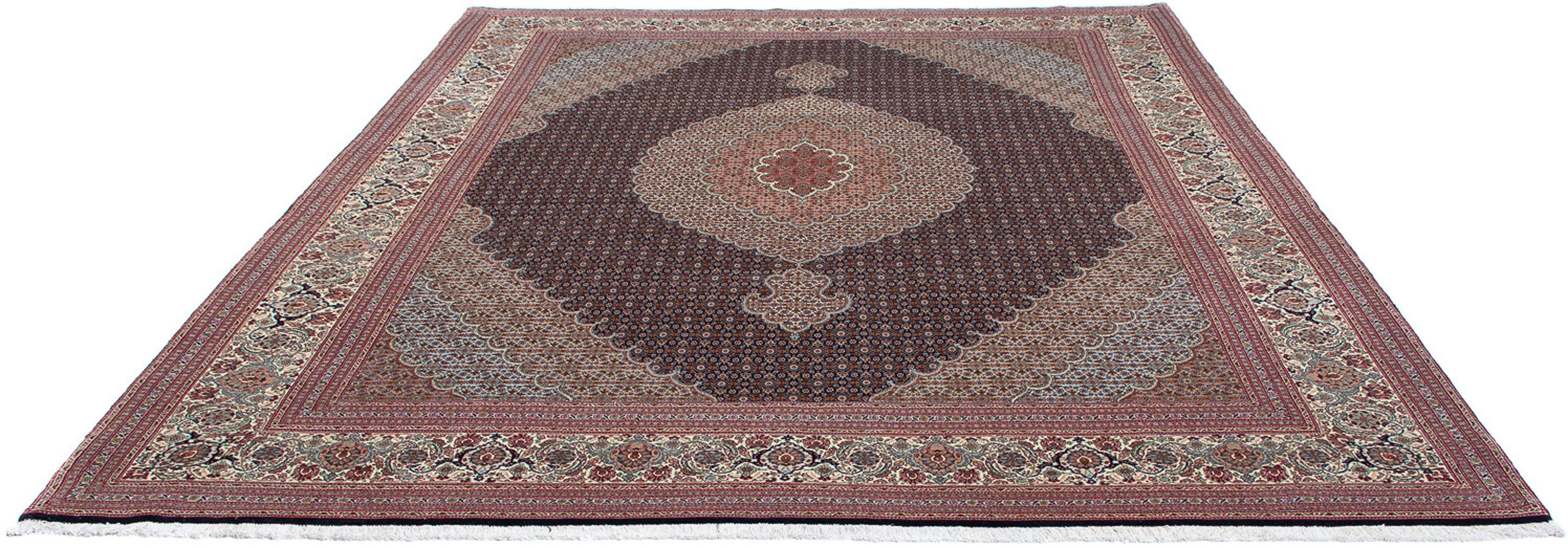 Orientteppich Perser - Täbriz - 310 x 251 cm - hellbraun, morgenland, rechteckig, Höhe: 10 mm, Wohnzimmer, Handgeknüpft, Einzelstück mit Zertifikat